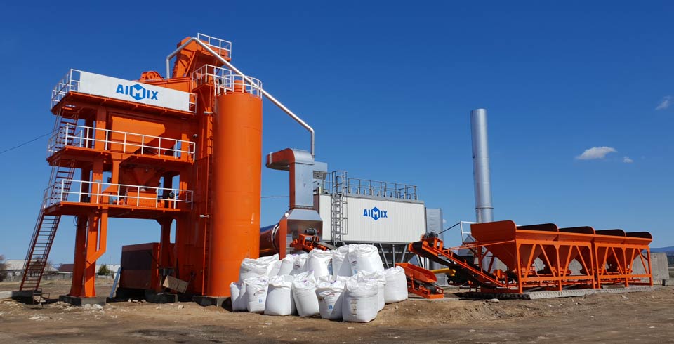 ALQ80 stationary hot asphalt plant in Russia