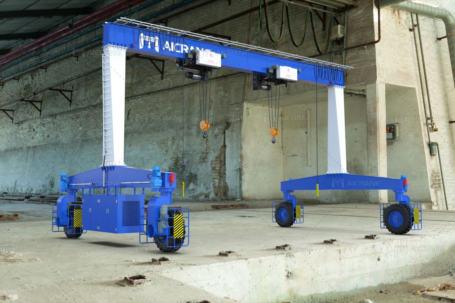 single beam rubber tyre gantry crane