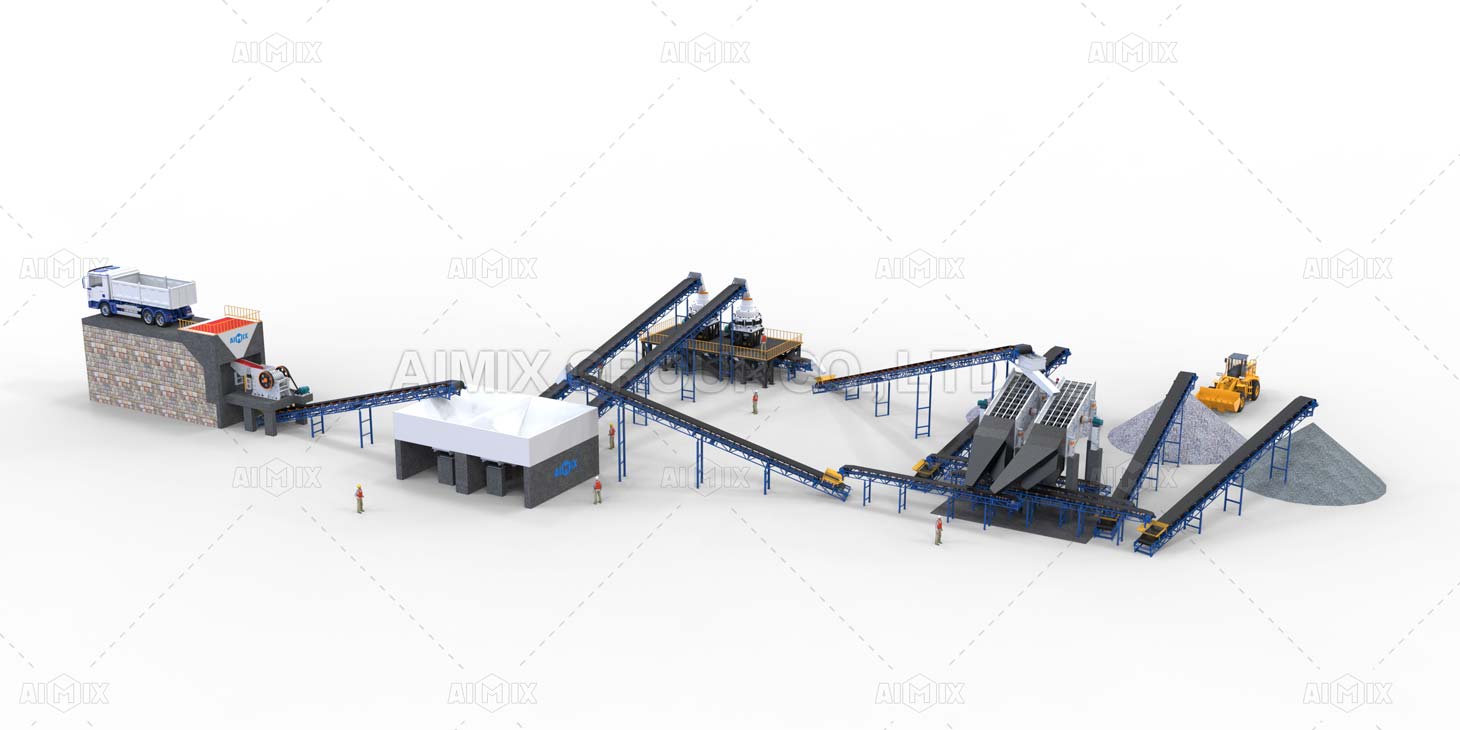 200TPH Stationary Type Basalt Crushing Plant