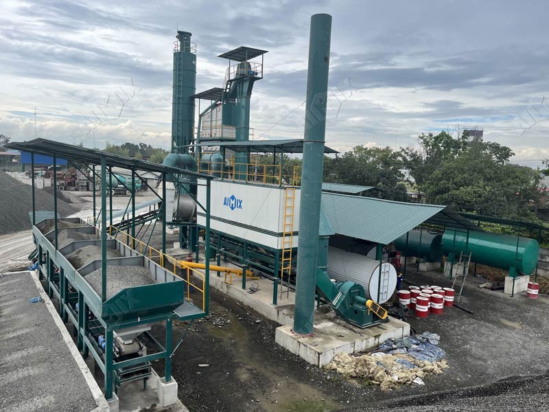 Asphalt plant in Medan, Indonesia