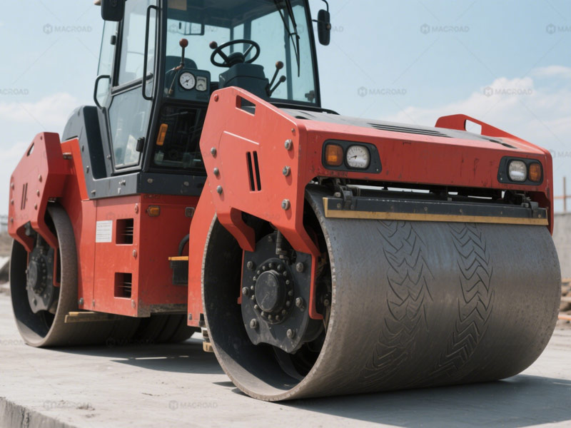 road roller working process
